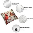 thumbnail image 4 of Nawypu  Red Bird Throw Pillow Covers Set of 2 Sparrow Couch Pillow Cases Square Cushion Cover for Home Bed Sofa Decorative, 4 of 6