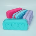 thumbnail image 5 of Bolsa de papelería Love, bolsa de lápices de silicona, bolsa de almacenamiento de maquillaje de belleza, bolsa de almacenamiento para viajes al aire libre, bolsa de almacenamiento de ocio que se, 5 of 5