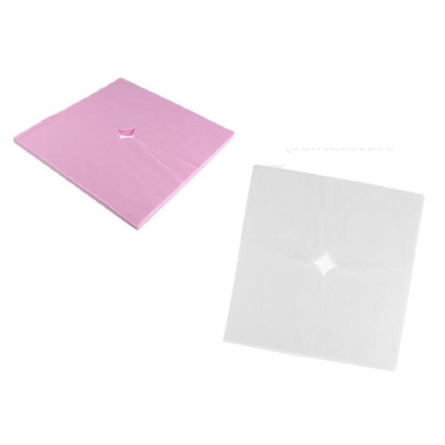 200x cubierta desechable para reposacabezas con orificio para , accesorios para SPA shamjiam Cubierta de orificio facial desechable