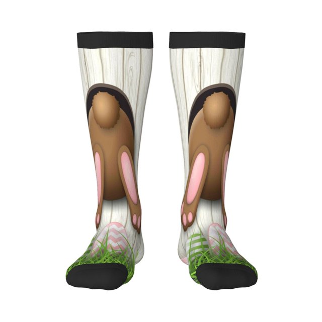 Balery Brown Bunny Calcetines novedosos Calcetines deportivos Calcetines hasta la rodilla Calcetines de algodón Calcetines originales y geniales