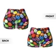 thumbnail image 5 of Kdxio Easter Eggs2 Print Workout Shorts for Women Seamless Soft Smooth Gym Yoga Scrunch Active Shorts, 5 of 9