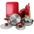 thumbnail image 2 of MegaChef MC-CS2200 Batterie de Cuisine en Aluminium Ensemble Combo, Rouge - 22 Pcs, 2 of 5