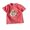 Red, variant on Girls Summer Short Sleeve Tee With Adorable 3D Design Casual Crewneck T Shirt Kids Clothes