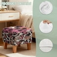 thumbnail image 7 of SCRAWLGOD Sunflower Heart Cow Print Ottoman Slipcover Stretch Square Footstool Slipcover Universal Folding Storage Ottoman Covers for Living Room with Elastic Bottom, 7 of 7