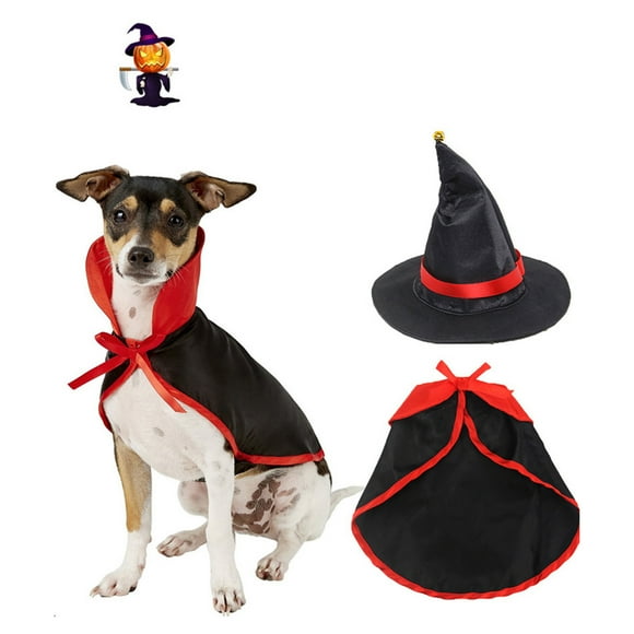 Black Friday TIMIFIS Dog Cat Halloween Costumes Dog Costume Halloween Pet Hat Bib Suit Cat Dog Cloak Hat Holiday Decoration
