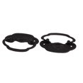 thumbnail image 1 of Unique Bargains 75mm Longueur Décoratif Porte Tiroir Poignée de Traction Noir 4pcs, 1 of 3