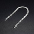 thumbnail image 4 of Apasion Full Row Sparkling Moissanite Tennis Bracelet For Women 925 Sterling Silver Bangle Girlfriend Gift, 4 of 8