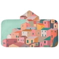 thumbnail image 5 of Yayeee Kids Hooded Towels Toddler Soft Absorbent Beach Bathing Wrap 50" x 23.5", Cityscape Painting, 5 of 5