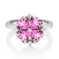 thumbnail image 2 of Gem Stone King 925 Sterling Silver Pink Mystic Topaz Ring for Women (2.48 Cttw, Heart Shape 5MM, Gemstone November Birthstone, Size 8), 2 of 3