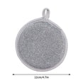 thumbnail image 3 of Almohadilla para lavar platos de acero de doble cara con bloque de esponja | Removedor de aceite encriptado que no se raya | Espuma de alta densidad | Agarre de alta elasticidad | Orificio para, 3 of 8