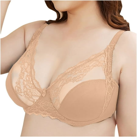 Jgppe Women s Bra Full Coverage No Wire Beauty Lace Unlined Non Padded Comfort Bras for Women