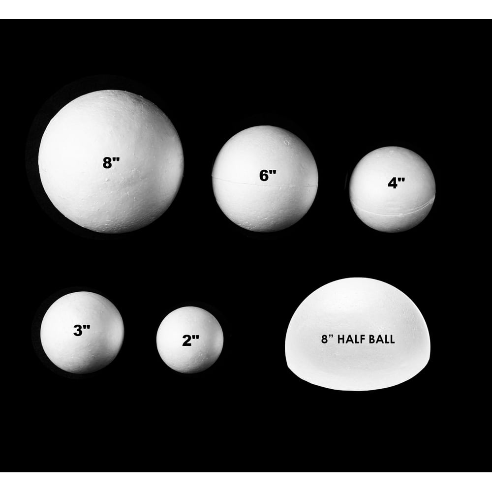 Craft and party Foam Ball Multi Sizes For Art & Craft