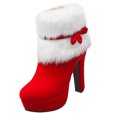 thumbnail image 1 of Botines De Gamuza De Piel Roja Para Mujer Botines Para Fiesta Informal Vestido De Navidad 37 SM SunniMix Botines de mujer Tacones altos, 1 of 8