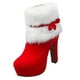 thumbnail image 1 of Botines De Gamuza De Piel Roja Para Mujer Botines Para Fiesta Informal Vestido De Navidad 37 SM SunniMix Botines de mujer Tacones altos, 1 of 8