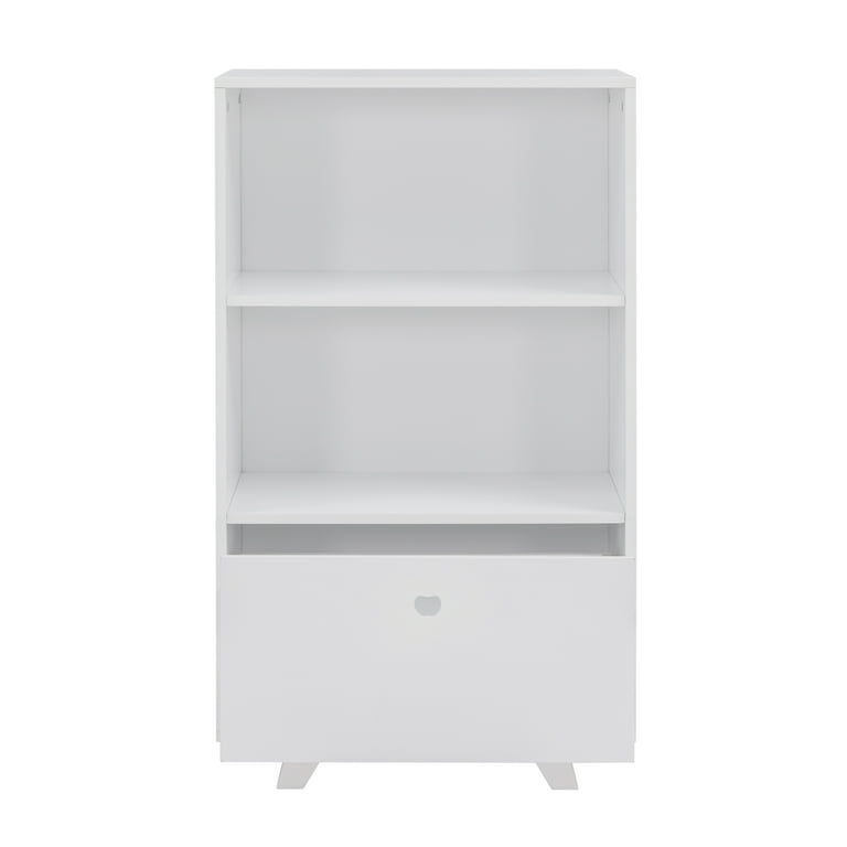 LANTRO JS Wooden Storage Bookcase with Drawer and 2 Open Shelves