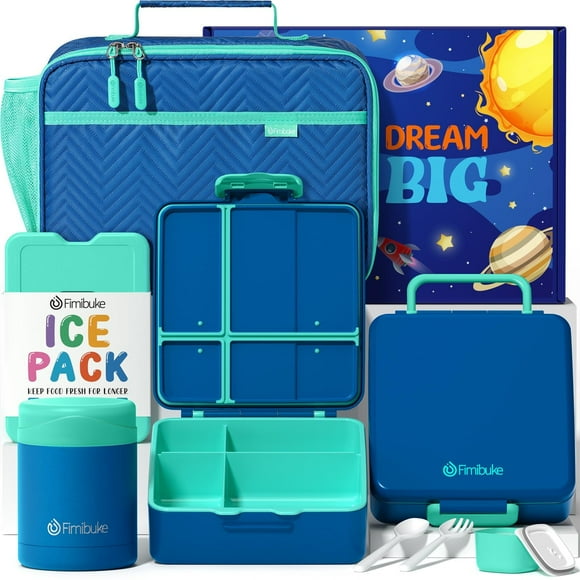 Lonchera Fimibuke Kids Bento con termo de 350 ml, bolsa y utensilios