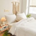 thumbnail image 4 of MooWoo All season White Boho Bedding Tufted Tassel Fringe Farmhouse Duvet Cover, Twin, 4 of 9