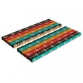 thumbnail image 1 of Aztec Bench Cushion Set of 2, Ethnic Ornamental Colorful Direction Pointers Pattern Horizontal Composition, Standard Size Foam Pad and Decorative Cover, Multicolor, by Ambesonne, 1 of 4