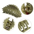 thumbnail image 3 of Visland Matte Hair Claw Clip, Plastic Leaf Shape Matte Solid color Smooth Nonslip Hair Clamp for Women/Girls Thinner Hair Styling (8 Colors Available), 3 of 8