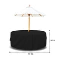 thumbnail image 3 of COVERS&ALL Patio Round Table and Chair Set Cover with Umbrella Hole - Heavyduty 12 Oz Waterproof Outdoor Backyard Furniture Cover with Air Pocket & Drawstring for Snug fit. (95" Dia x 24" H, Black), 3 of 8