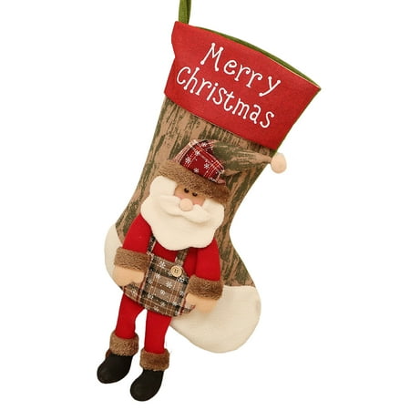 

BESTHUA Decorative Socks Candy Bag Christmas Stocking Pendant for Gift