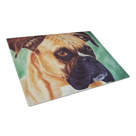 

Caroline s Treasures AMB1029LCB Boxer by Tanya and Craig Amberson Glass Cutting Board Large 12H x 16W multicolor