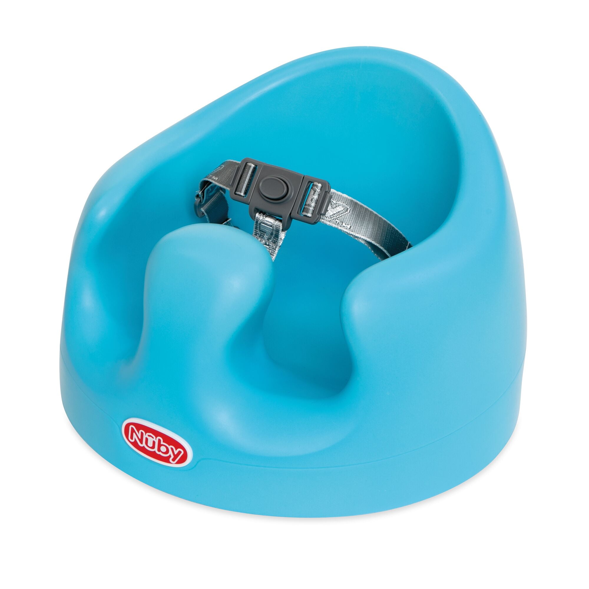 Nuby My Baby Seat, Foam Booster Seat with 3-Point Harness, Blue