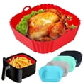 thumbnail image 4 of Square Silicone Air Fryer Liners, Reusable Air Fryer Pot - Air Fryer Accessories - Air Fryer Inserts, 4 of 6