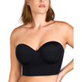 thumbnail image 1 of Sujetador largo sin tirantes HSIA para mujer con soporte antideslizante negro, 1 of 7