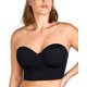 thumbnail image 1 of Sujetador largo sin tirantes HSIA para mujer con soporte antideslizante negro, 1 of 7
