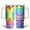 Colored Tie-dyeing (2), variant on Black Castle on Halloween 30 Oz Tumbler with Handle Lid and Straw, Stainless Steel Double Walled Vacuum Insulated Cup, Cute Birthday Gifts Tumbler for Women Men Friends
