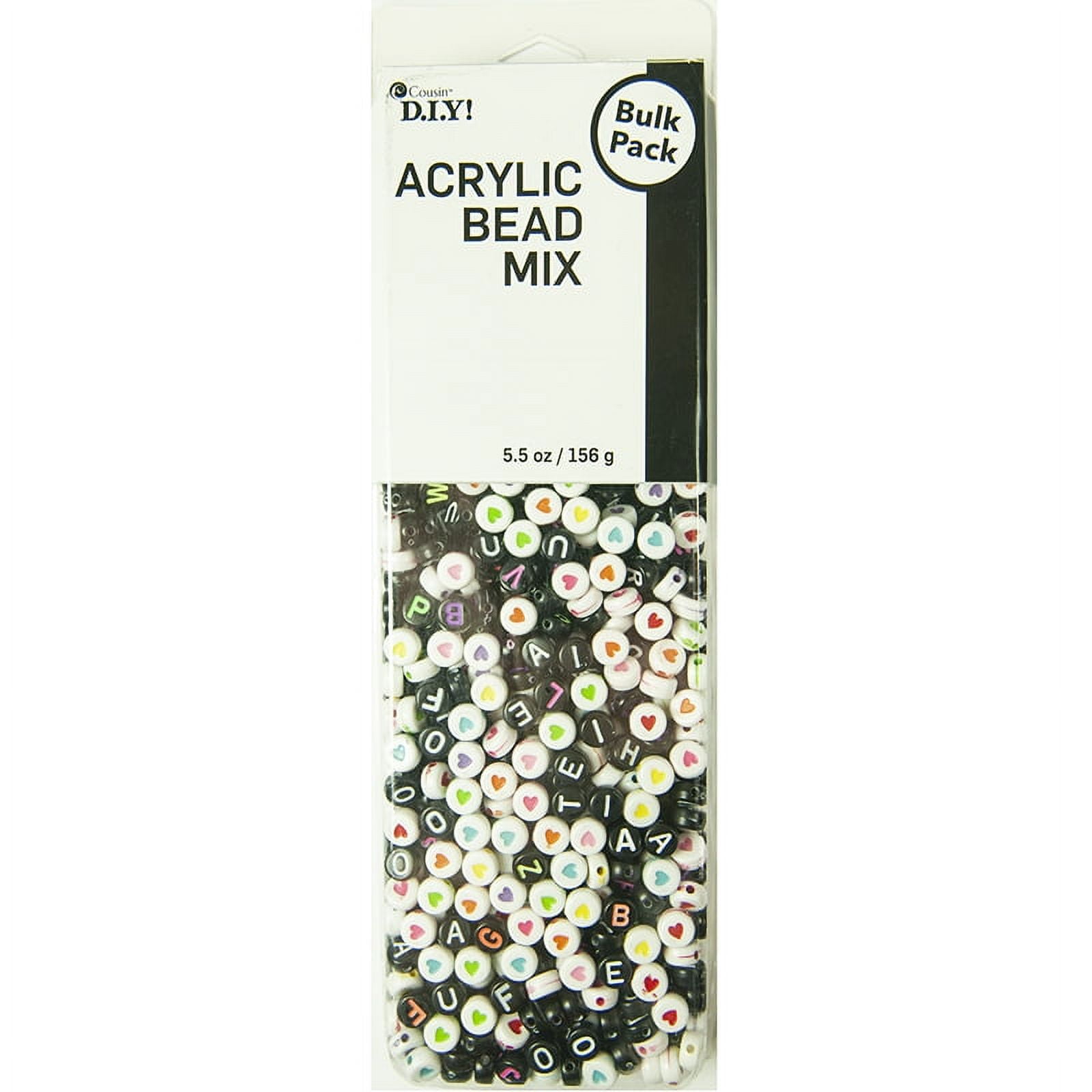 Cousin DIY, Glass Bead Mix with Metal Spacer Beads, Unisex, Model#  AJM64100021, 1200+ Pieces 