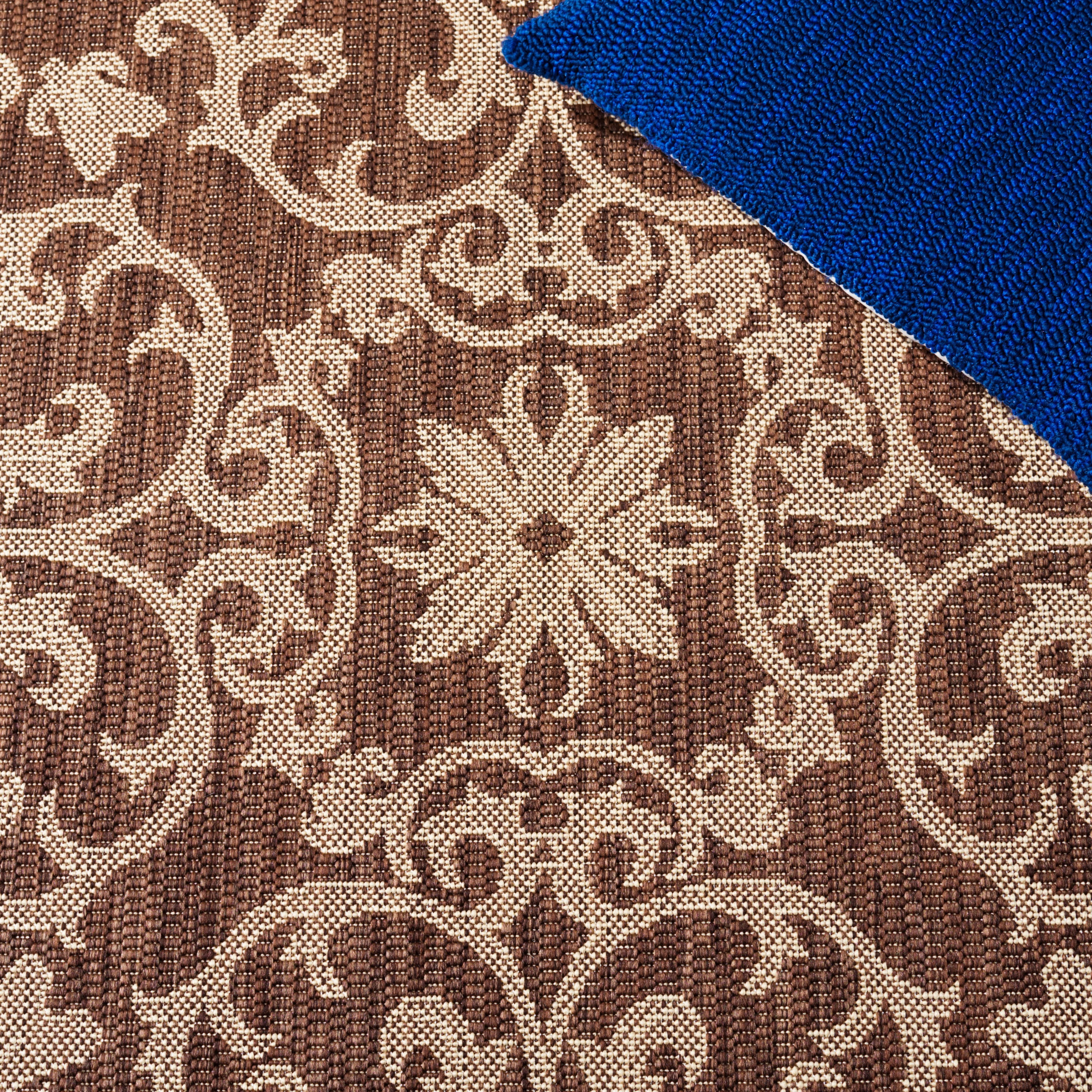 Safavieh Courtyard Cynthia Oriental Indoor/Outdoor Area Rug, Chocolate/Natural, 2' x 3'7"