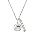 thumbnail image 1 of Delight Jewelry Domed Real Heroes Teach Silvertone Courage Strength Wisdom Honesty Bar Charm Necklace, 23", 1 of 4