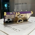 thumbnail image 2 of for iPhone 16e (2025) Butterfly Kickstand Case, Glitter Bling Foldable Stand Woman Girly Mirror Back Golden Plated Shockproof Protective Elegant Cute Soft Cover for iPhone 16e 6.1 (Purple), 2 of 6