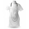 thumbnail image 3 of Spires Apron Geometric Helix Spiral Like Underwater Shell with Chambers Cyclic Artwork Print, Unisex Kitchen Bib Apron with Adjustable Neck for Cooking Baking Gardening, Grey White, by Ambesonne, 3 of 3