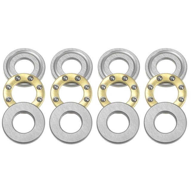 Unique Bargains F5-11M Roulements à Billes Miniatures 5x11x4.5mm Acier Chromé avec Rondelles 4 Pack