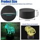 thumbnail image 4 of Paquete de 4 bases de lámpara de luz LED nocturna 3d + control remoto + cable USB, soporte de exhibición de espectáculo de luz de 16 colores para acrílico y plexiglás, decorativo Feliz Sencillez, 4 of 5