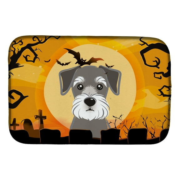 Halloween Schnauzer Dish Drying Mat