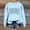 Light Blue, variant on Sweatshirts for Women Boo Letter Printed Crew Neck Long Sleeve Shirt Halloween Spooky Season Pullover Top