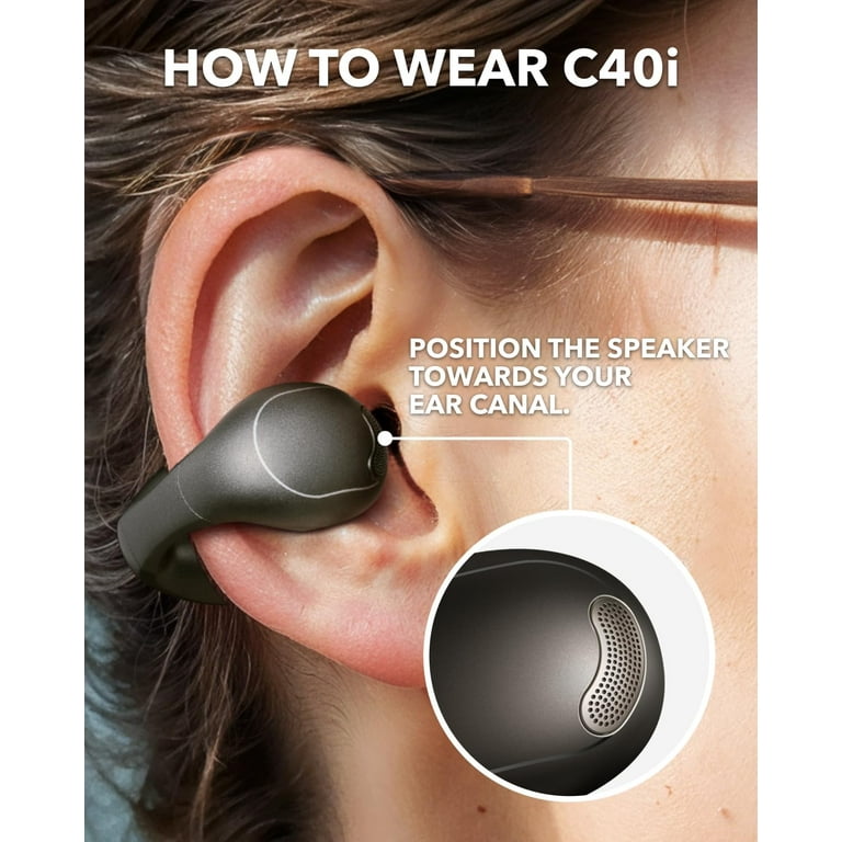 Soundcore C40i by Anker, Open-ear Earbuds, Gray - Walmart.com