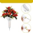 thumbnail image 4 of QuanTara Bouquet of Peacock Roses Artificial Flowers, for Overseas Cemetery Decoration and Holiday Decorations, 12x8x8in, 0.8lb, 4 of 8