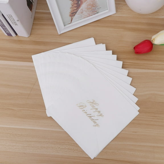 NICEXMAS Nicexmas Decorative White Dinner Napkins for Weddings and Parties