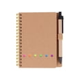thumbnail image 2 of Spiral Notebook with Pen 4.7 x 5.9in Brown Pocket Steno Pad Lined Journal Notebook with Sticky Notes Index Tabs Mini Notebook for Business Use, 2 of 5