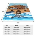 Bixox Fleece Blanket Animals on Noah's Ark Pattern Super Soft Double