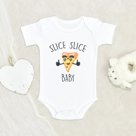 Newbabywishes - Slice Slice Baby Pizza Pun Clothes for Boys and Girls - Food Baby Clothes