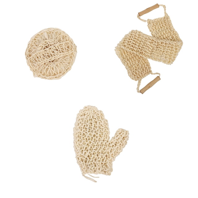 Yuarrent 3 unids/set guante de baño portátil reutilizable reemplazo masaje hogar baño inodoro exfoliante bola removedor de piel muerta Juegos de accesorios de baño Yuarrent HA074707-00