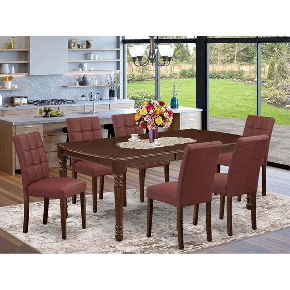 East West Furniture 7 Piece Dining Table Set contain A Dining Room Table