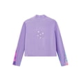 thumbnail image 5 of Xnihocha Kids Girls Gym Workout Athletic Sport Jacket Zipper Sparkly Rhinestone Figure Ice Skating Purple 8, 5 of 6