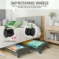 thumbnail image 6 of Yecaye 2 Pack Rolling Under Bed Storage Containers Bin with Wheels, Gray, 6 of 9